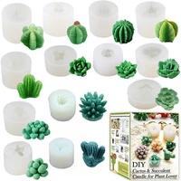 mini cactus candles silicone mold 3d succulent cake decorating mould handmade wax melt diy gifts for plant lovers wedding favors
