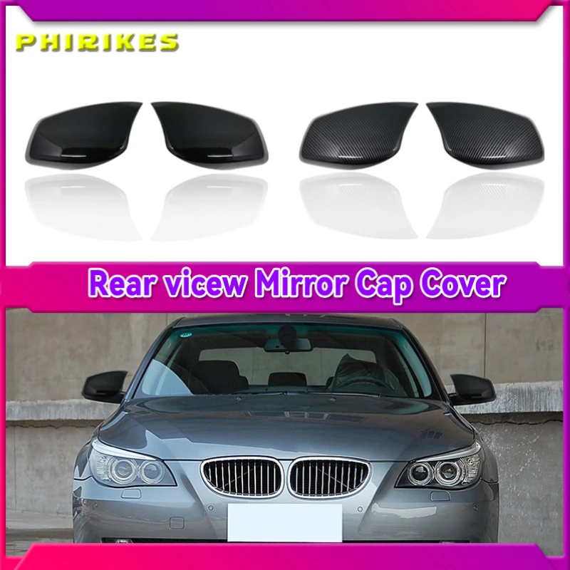 

Carbon Fiber Reversing Mirror Rearview Mirror Cover Caps for BMW 5 Series E60 E61 E63 E64 2004-2008