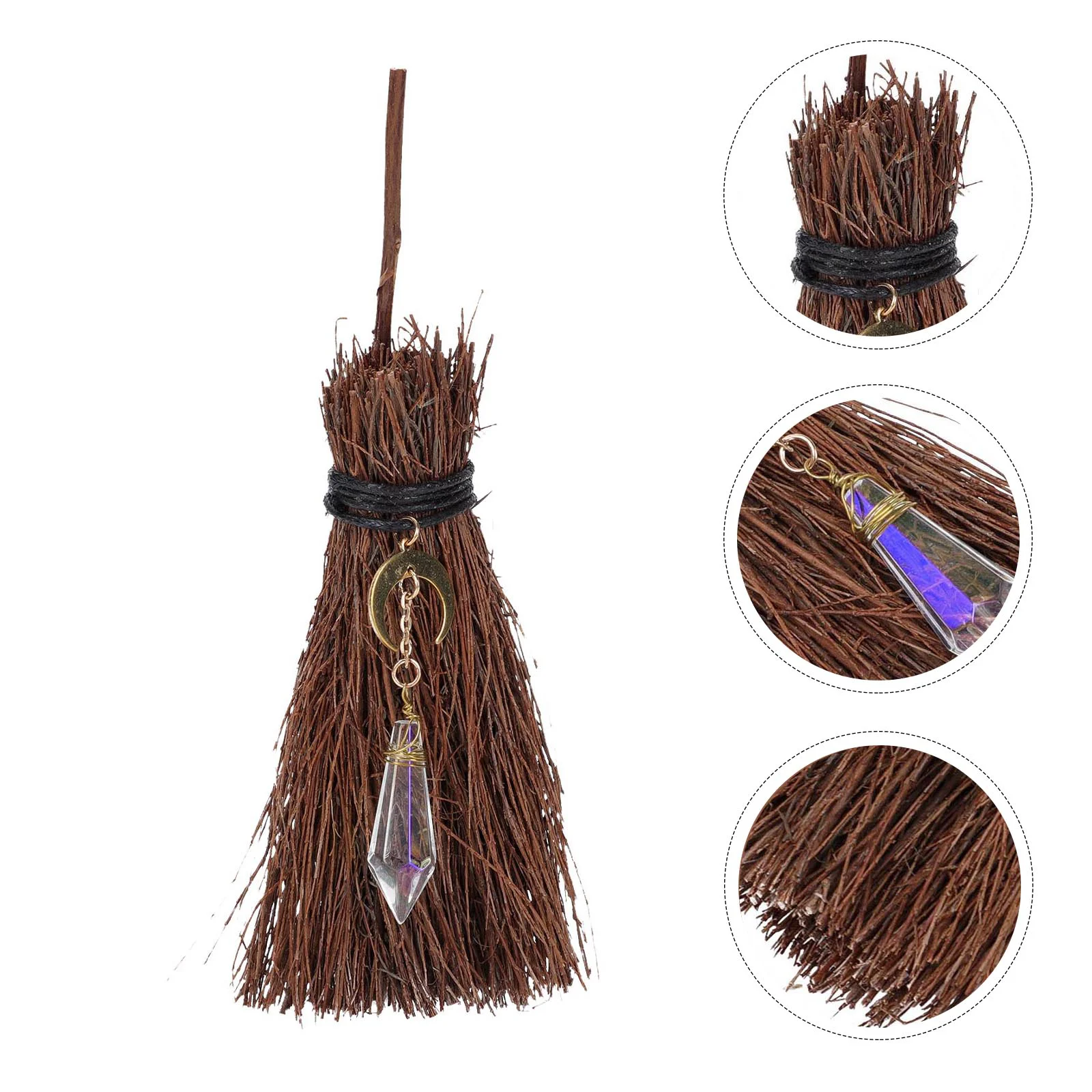 

Broom Decoration Mini Pendant Miniaturewitch Party Decor Broomstick Prop Ornaments Ornament Haunted Sign Welcome Wall Props