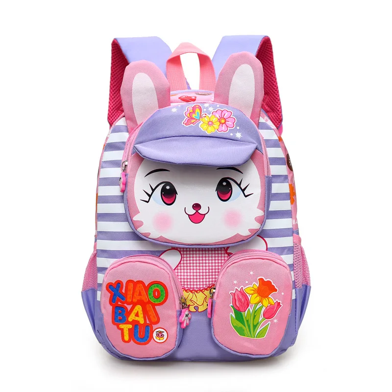 Cute Girls Boys Rabbit Cartoon Large Backpacks In Kindergarten New Children Primary Student School Bags for Teenagers Mochila