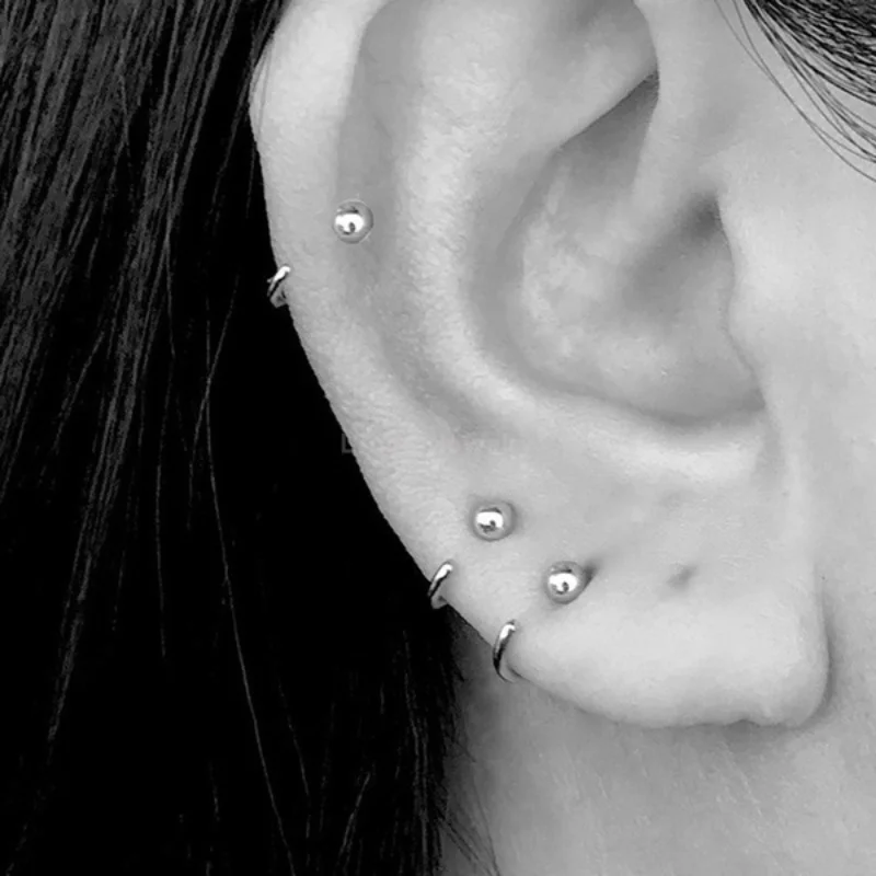 

2021 New Silver Color Small Bohimia Ear Bone Fashion Temperament Simple Personality Earrings for Women Female Jewelry Gift