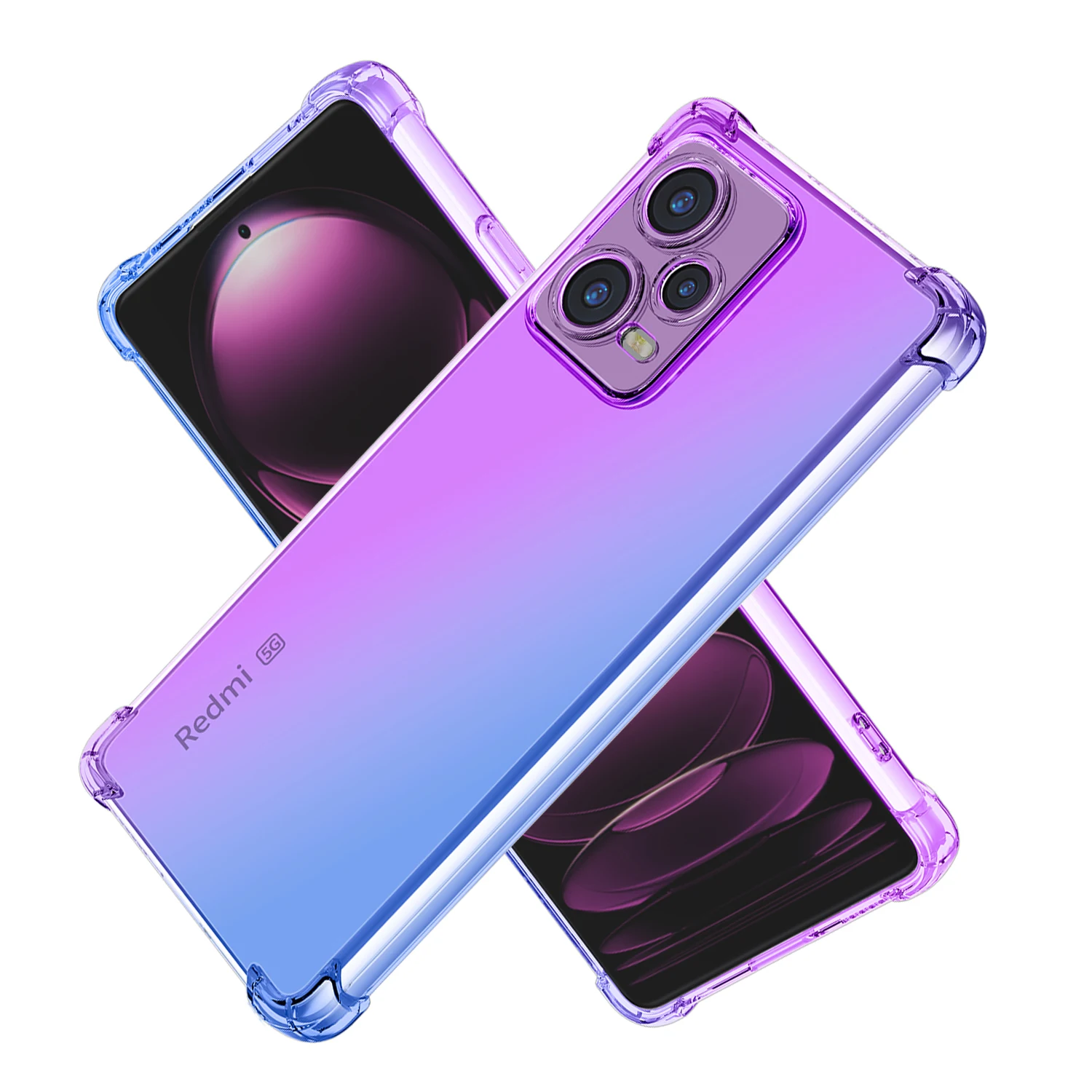 

Clear Cute Gradient Case For Redmi Note 12 Pro+ Redmi A1+ K50i K50 Ultra Pro K40 Slim Anti Scratch Flexible TPU Shockproof Cover