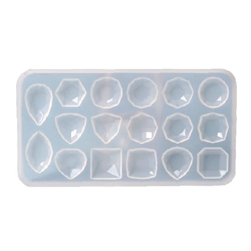 

E9LC Silicone Beads Mold Necklace Bracelet Resin Pendant Drop Craft Tool Round Square Oval Shape Epoxy Mold DIY Craft Tool
