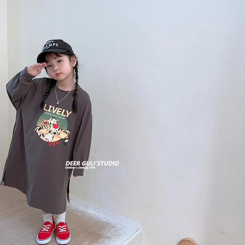 

Новое поступление 2023, мультяшное платье, Высококачественная Милая Одежда для девочек 11-15