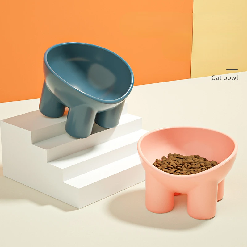 

Non-Slip Double Cat Bowl Pet Water Food Feed Dog Bowls Pet Bowl With Inclination Stand Cats Feeder Feeding Bowl Kitten Supplies