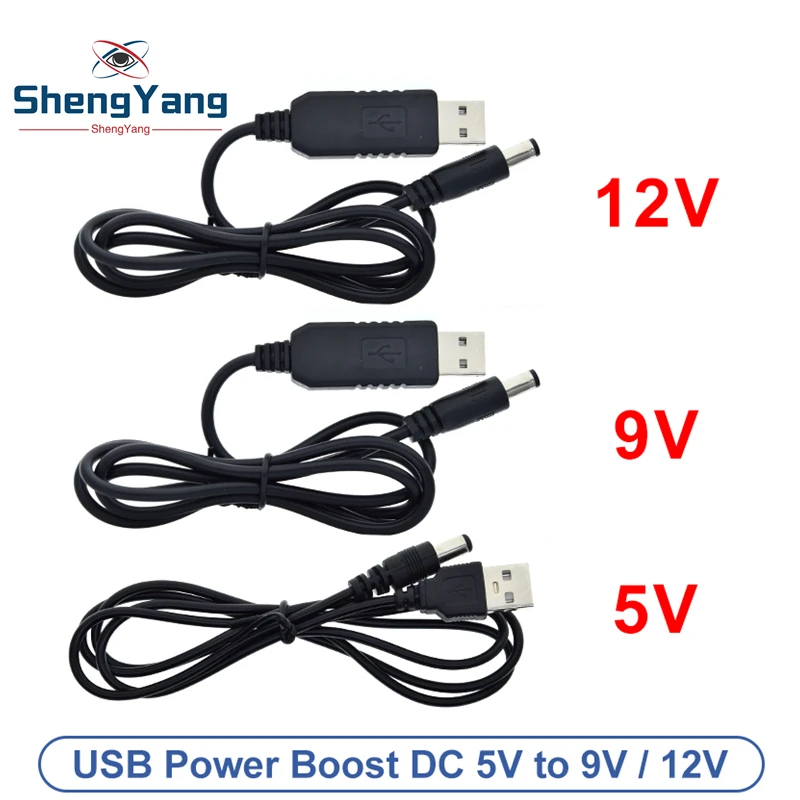 TZT Usb Power Boost Line Dc 5v 9v 12v Step Up Module Usb Converter Adapter Cable 2.1x5.5mm Plug