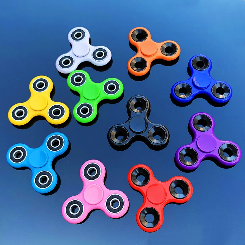 

ABS Fidget Spinner EDC Spinner For Autism Fidgeting Emotional Fidget Anti-Stress Triple Spinner High Quality Adult Kids Fun Toys