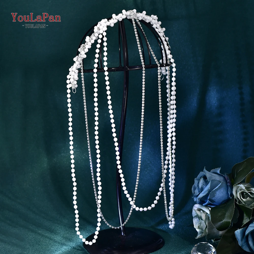 YouLaPan Невеста Длинная повязка на голову с кисточками Свадебные головные уборы