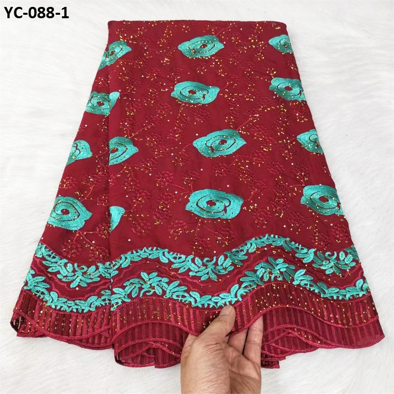 

Swiss Voile Lace in Switzerland Muslim Cotton Fabric Embroidery DIY Apparel Sewing Supplies for Igbo Traditional Wedding Dress