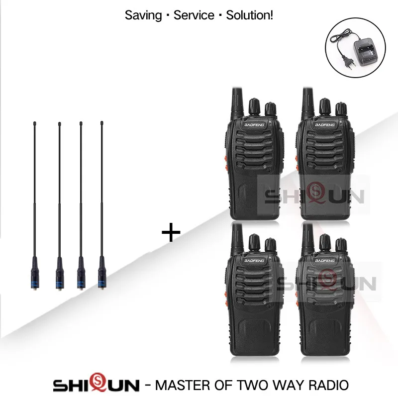 BF-888S Baofeng Walkie Talkie 4PCS/Lot 888s UHF 400-470MHz 16 Channels Portable Two Way Radios with Earpiece bf 888s Transceiver