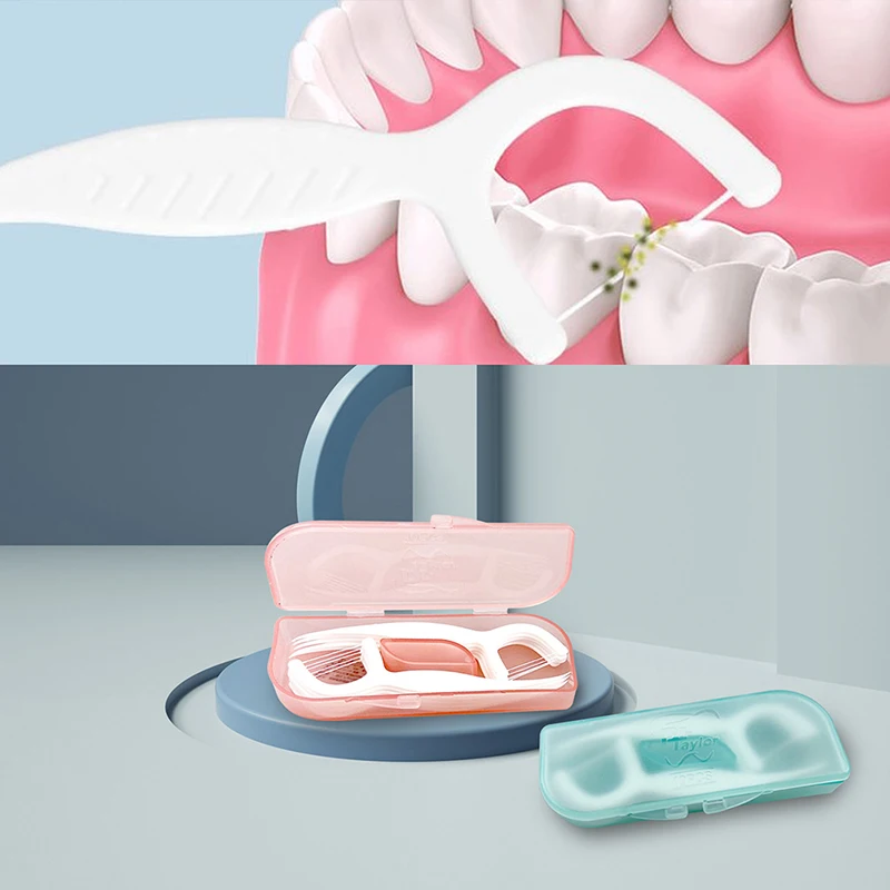 

10Pcs/box Floss Toothpick Set Interdental Brush Dental Floss Pick Portable Toothpick Floss Teeth Cleaner With Storage Tube Boxes