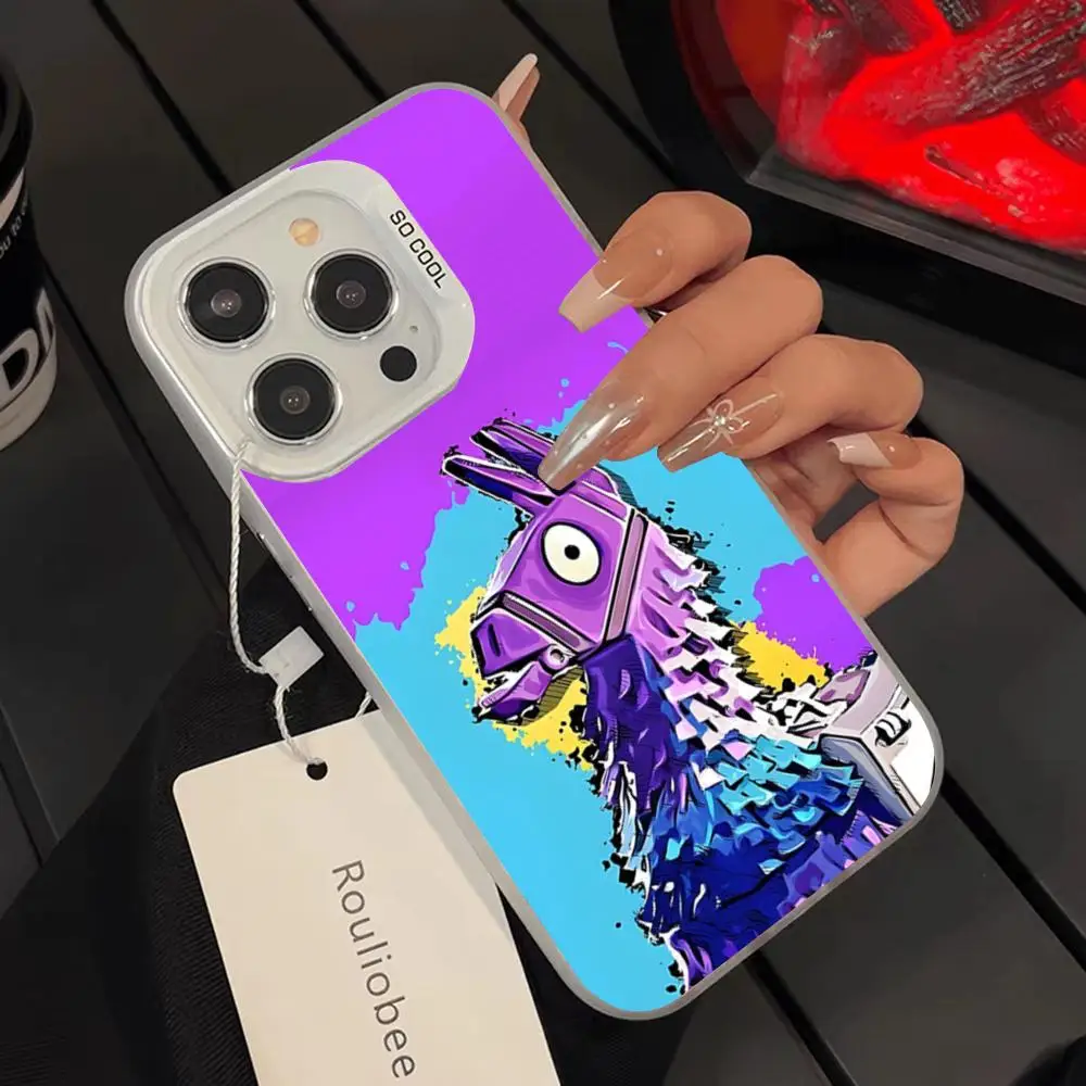 Фото Чехол F-Fortnites-Cool-s для iPhone 17 16 15 14 13 12 Pro Max Air Plus, цветной, серебристый, жесткий, с защитным покрытием №2