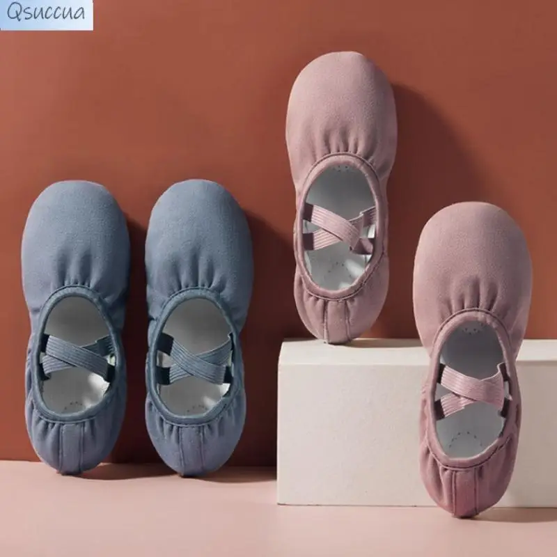 

Ballet Dance Shoes for Women Pointe Blue Purple Canvas Gym Fitness Yoga Slippers Girls Professional Woman Ballerina