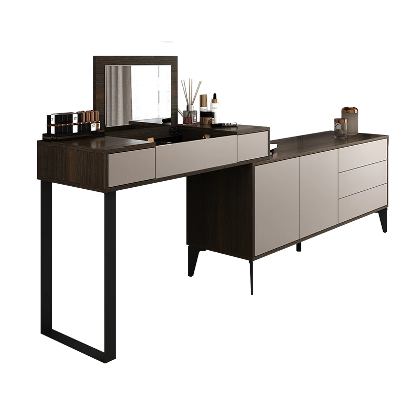 

Qf Dresser Bedroom Modern Minimalist Corner Flip Makeup Table