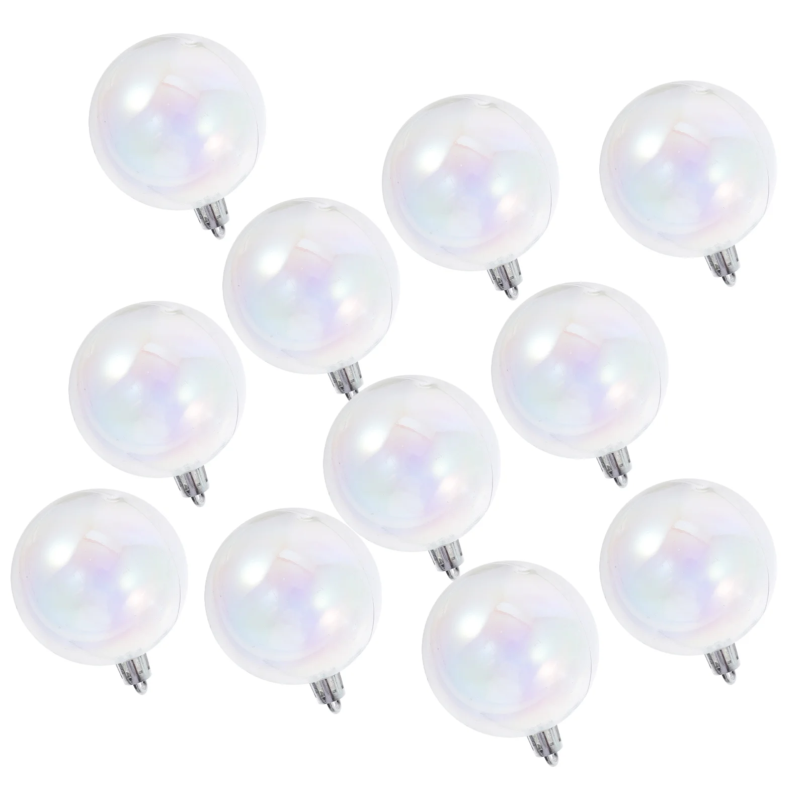 

Christmas Ornaments Cleartreebaubles Ornament Iridescent Plasticfillable Party Decorations Decorationhanging Decor Set Mini