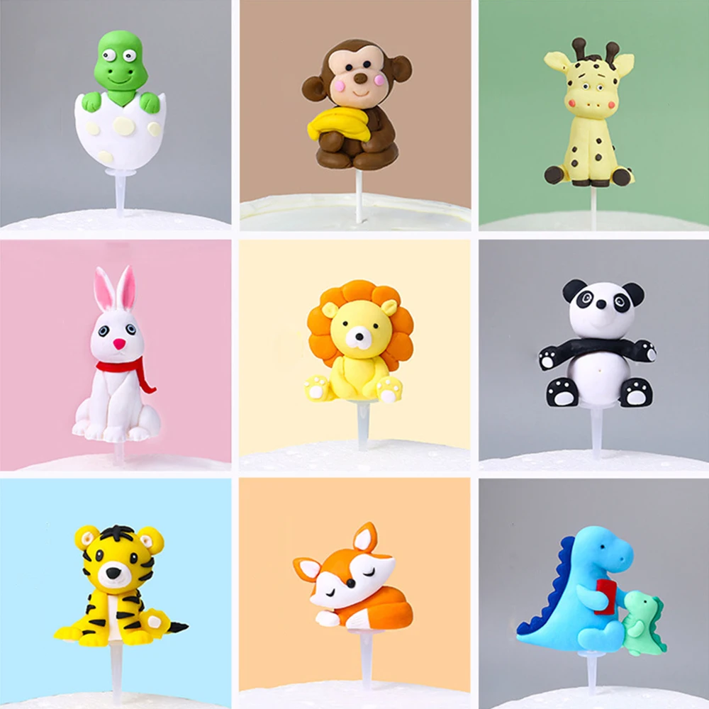 

Jungle Animals Cake Topper Zoo Animals Lion Tiger Elephant Cake Decor Baby Shower Kids Jungle Safari Birthday Party Decorations