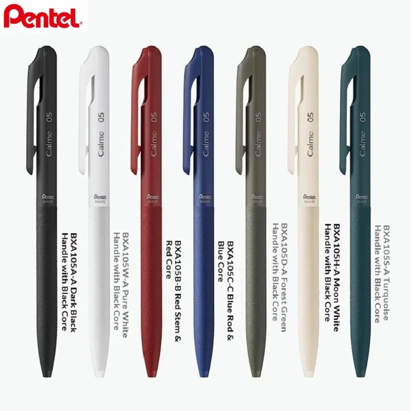Фото Оригинальная японская шариковая ручка Pentel Calme Silent 0.5 мм, гладкое письмо, средняя толщина линии, со сменным масляным стержнем, матовая, для офиса и школы, канцелярские принадлежности №2