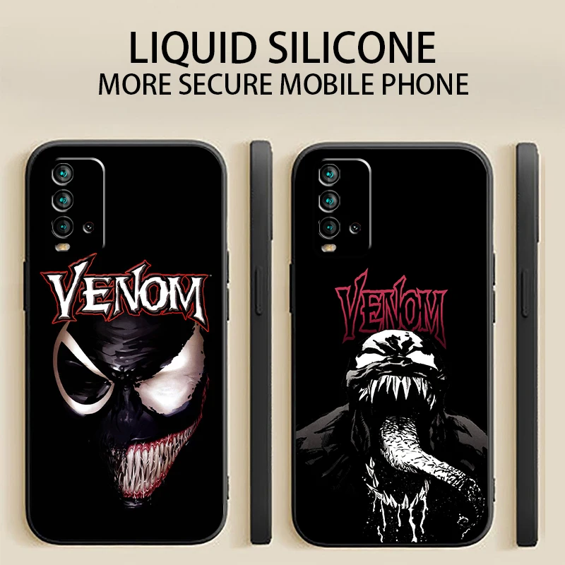 

Marvel Comics Venom Phone Case For Xiaomi Redmi 9 9i 9T 9AT 9A 9C Note 9 Pro MAX 5G 9T 9S Smartphone Funda Silicone Cover