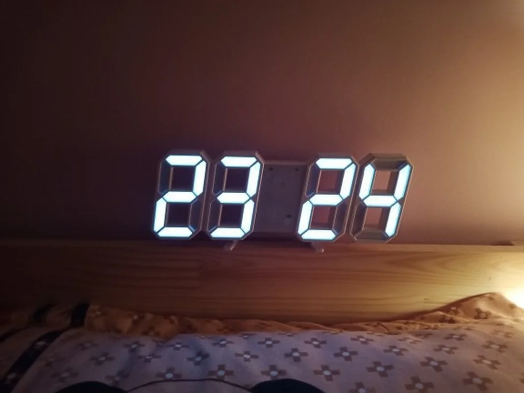 Большие 3D светодиодсветодиодный цифровые настенные часы с отображением даты и