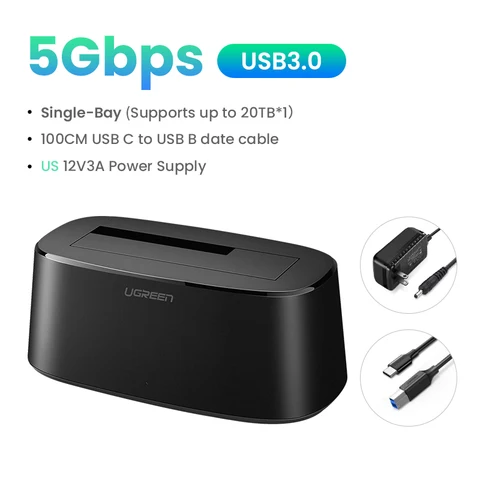 UGREEN Док-станция для жестких дисков 2.5/3.5 дюймов