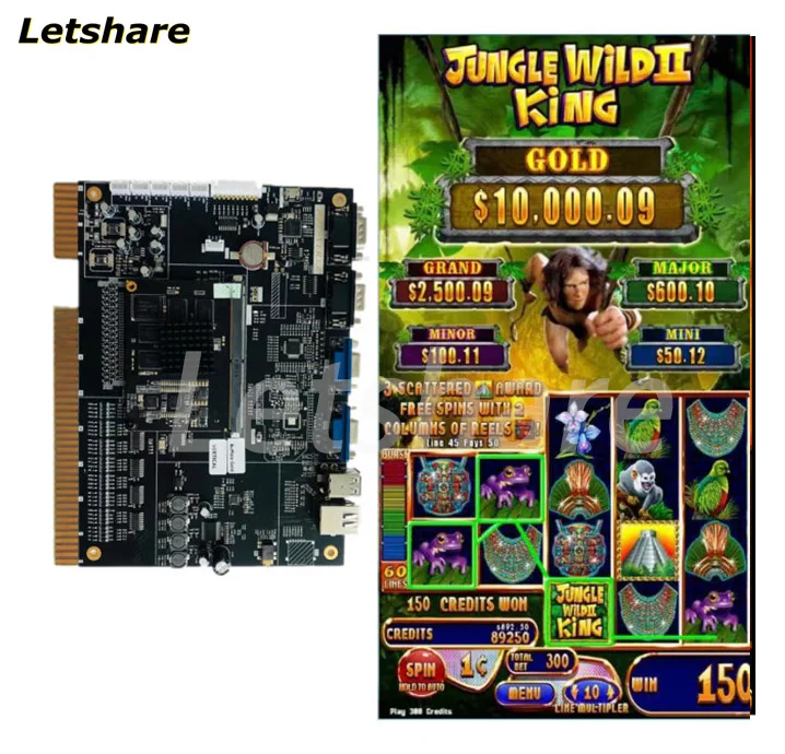 

Игра с высоким увеличением с сенсорным экраном Jungle Wild II King, популярный игровой автомат для казино