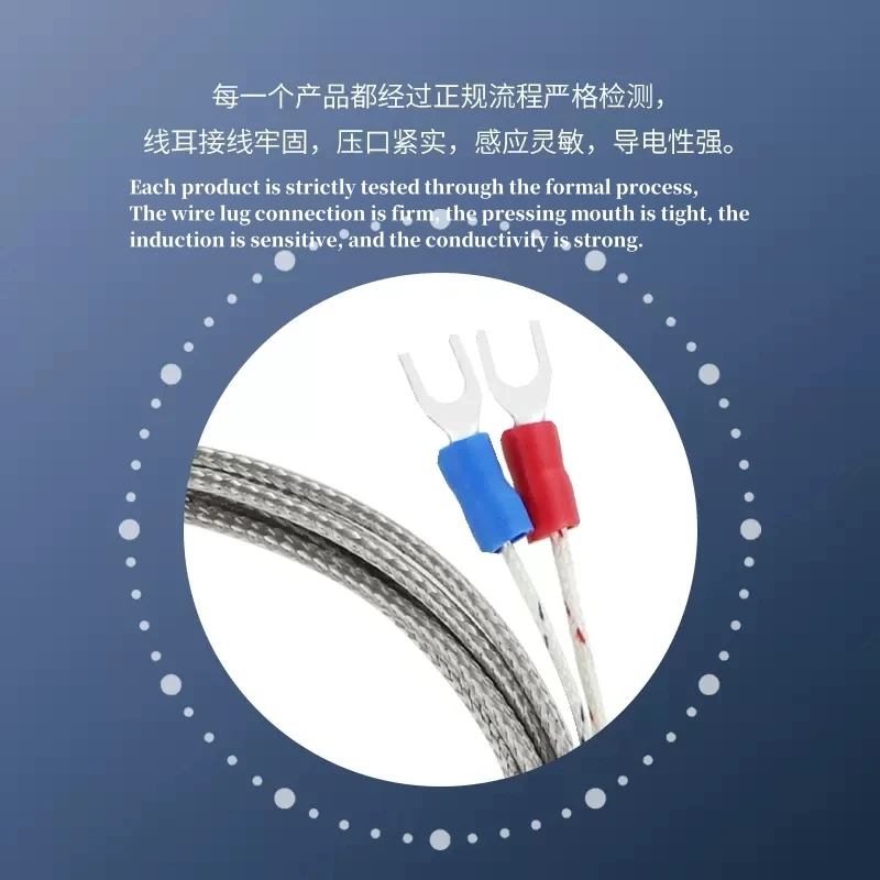 Маленький цилиндрический зонд типа K с термопарой Температурный датчик