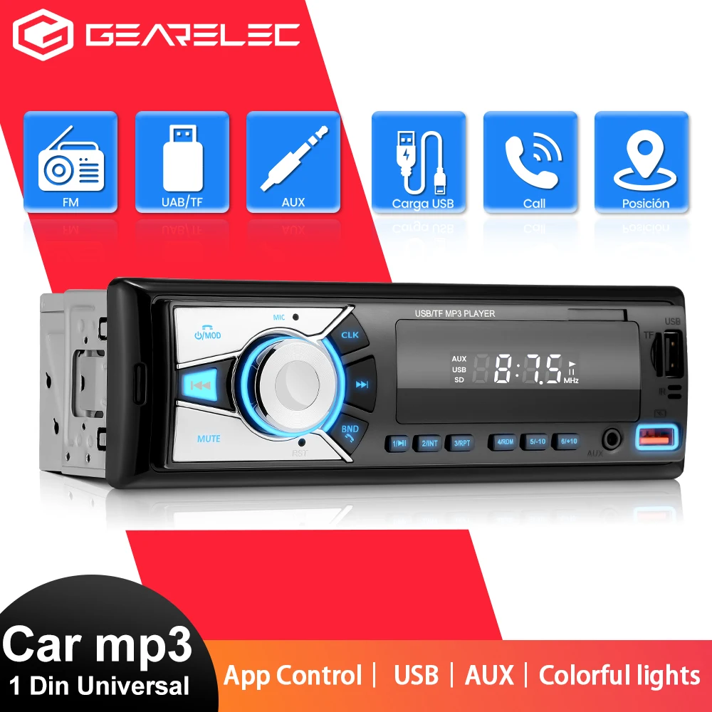 

1 Din Car Radio 6006 Bluetooth MP3 Player Autoradio FM Car Stereo Receiver Cars Universal Player AUX/USB/TF Card In Dash Kit