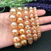 anti knife scratch glass beads buddha beads high grade champagne transparent imitation crystal bracelet love family gift jewelry