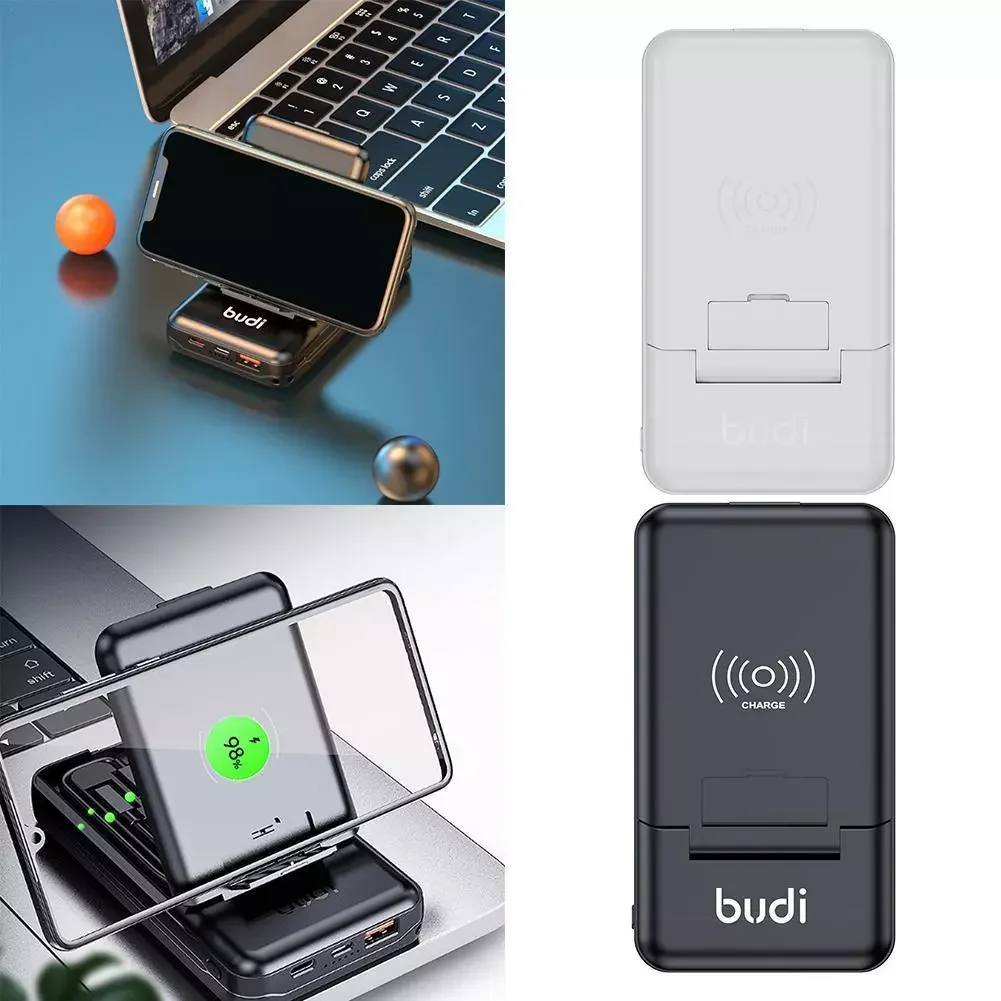 

BUDI Multi-functional Power Bank Box 7 In 1 Adapter Bank C Converter Type-C Type USB Power 10000mAh Android Micro To E3C8