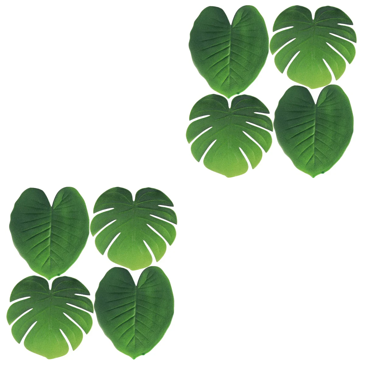 

8 Pcs Coaster Luau Party Decorations Outdoor Placemats Banana Leaf Fake Palm Leaves Cup Mat Leaf Coaster