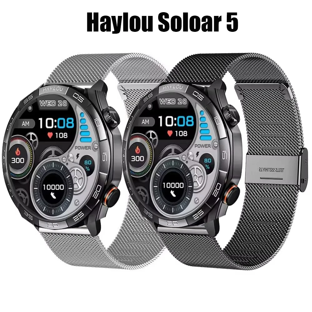 Браслет из нержавеющей стали для Haylou Solar 5 ремешок часов регулируемый HAYLOU