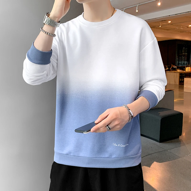 

Толстовка Мужская/Женская с длинным рукавом, модная уличная одежда в японском стиле Харадзюку, худи в стиле хип-хоп с градиентом, весна-осень