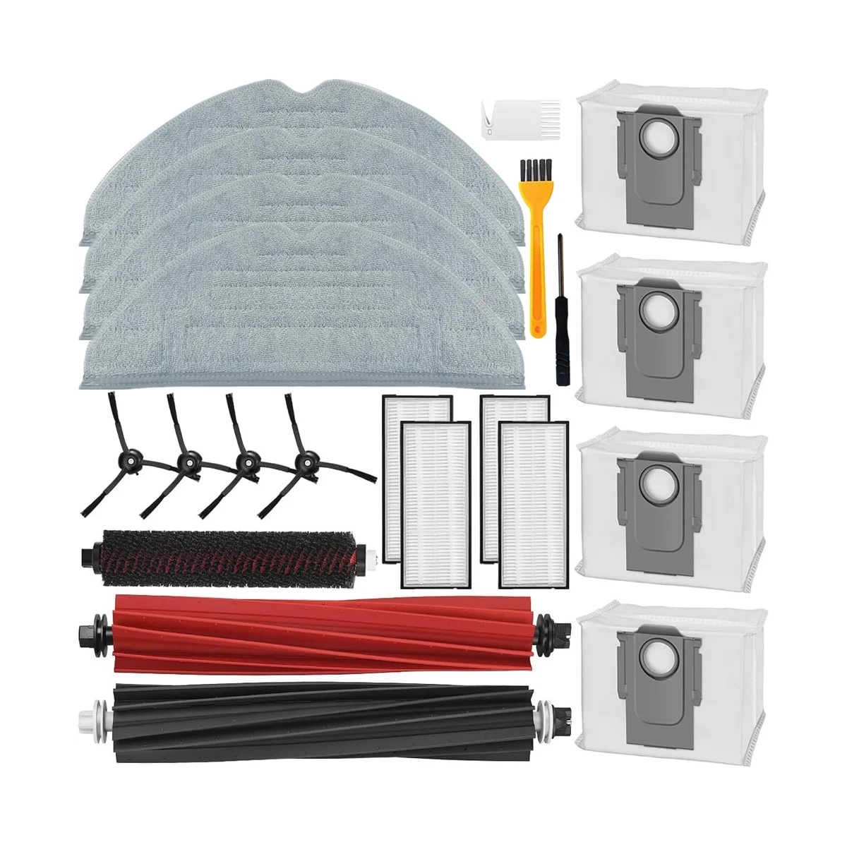 

Сменные детали для S8 Pro, щетка DuoRoller, очищающая щетка, пылесборники, фильтры, салфетки, боковая щетка