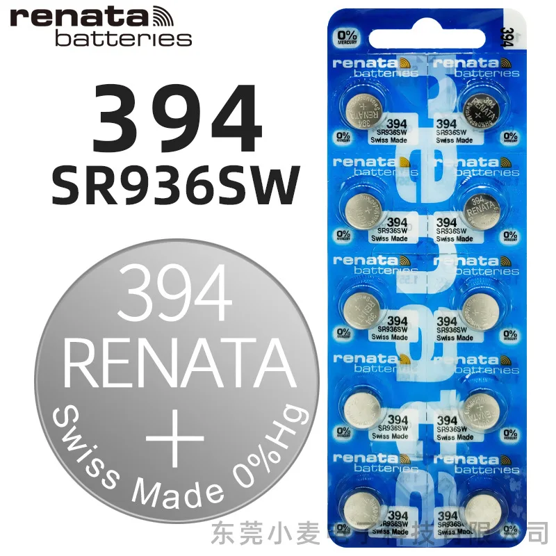Аккумулятор для часов Xrenata оксид серебра 100 SR936SW 394 936 в 1 55 оригинальный бренд renata