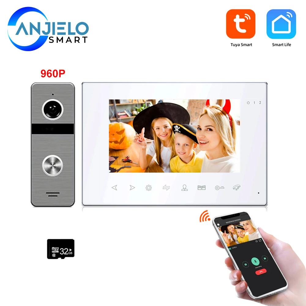 

Проводной видеодомофон Smart Home 960P HD 7 дюймов с функцией ночного видения