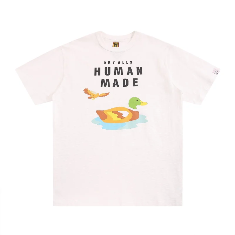 

Top Version 1:1 Cartoon Eagle Duck Print HUMAN MADE T Shirt Men Women EU Size 100% Cotton Jaqueta Hentai HUMAN MADE Top Tees
