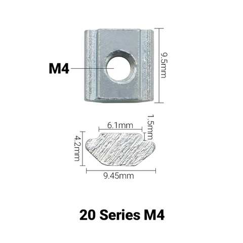 Молотковая гайка M3 M4 M5 M6 M8 M10 T, 20 шт