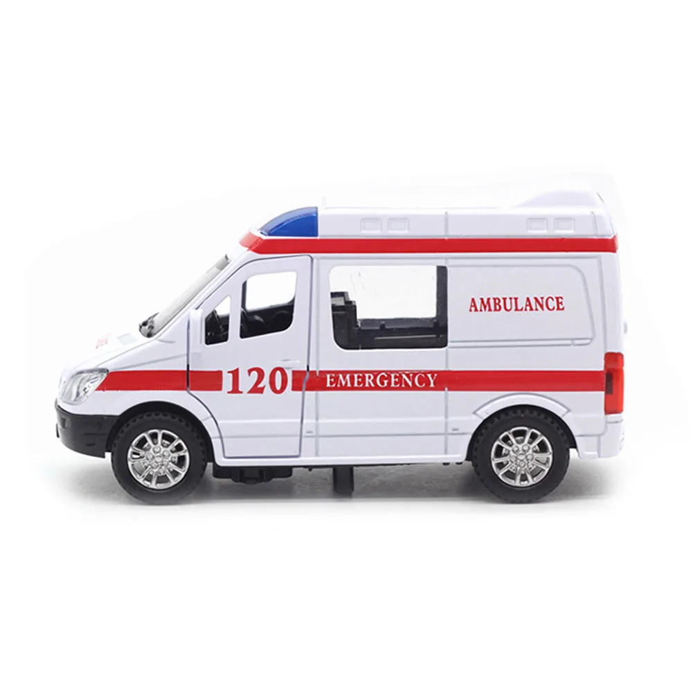 

Модель автомобиля скорой помощи 1:36, полиция, день рождения, со светильник