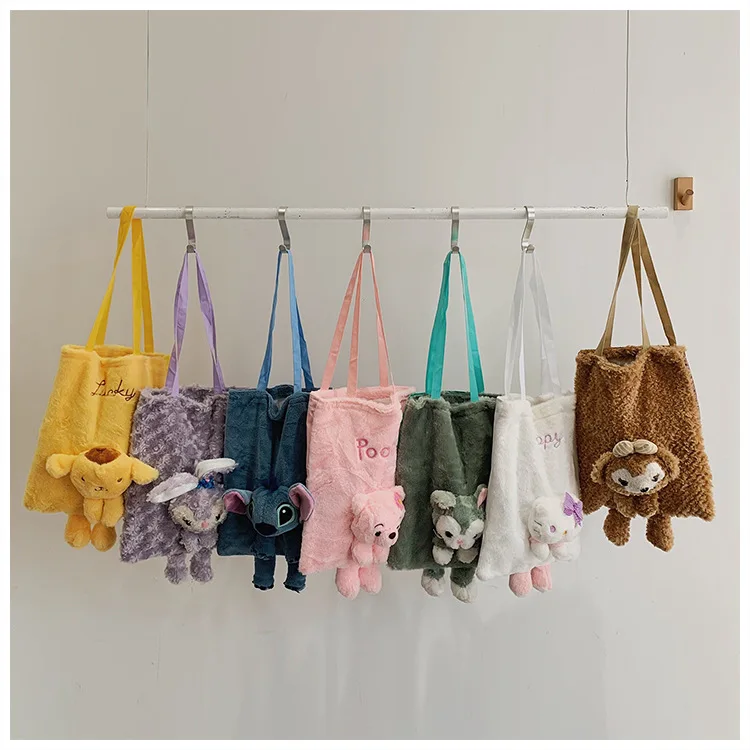 

36 см рюкзак с героями мультфильма «диснеевские Аниме», «Ститч», «стеллалоу», медведь-поросенок, обезьяна, животные», игрушки, нулевой кошеле...