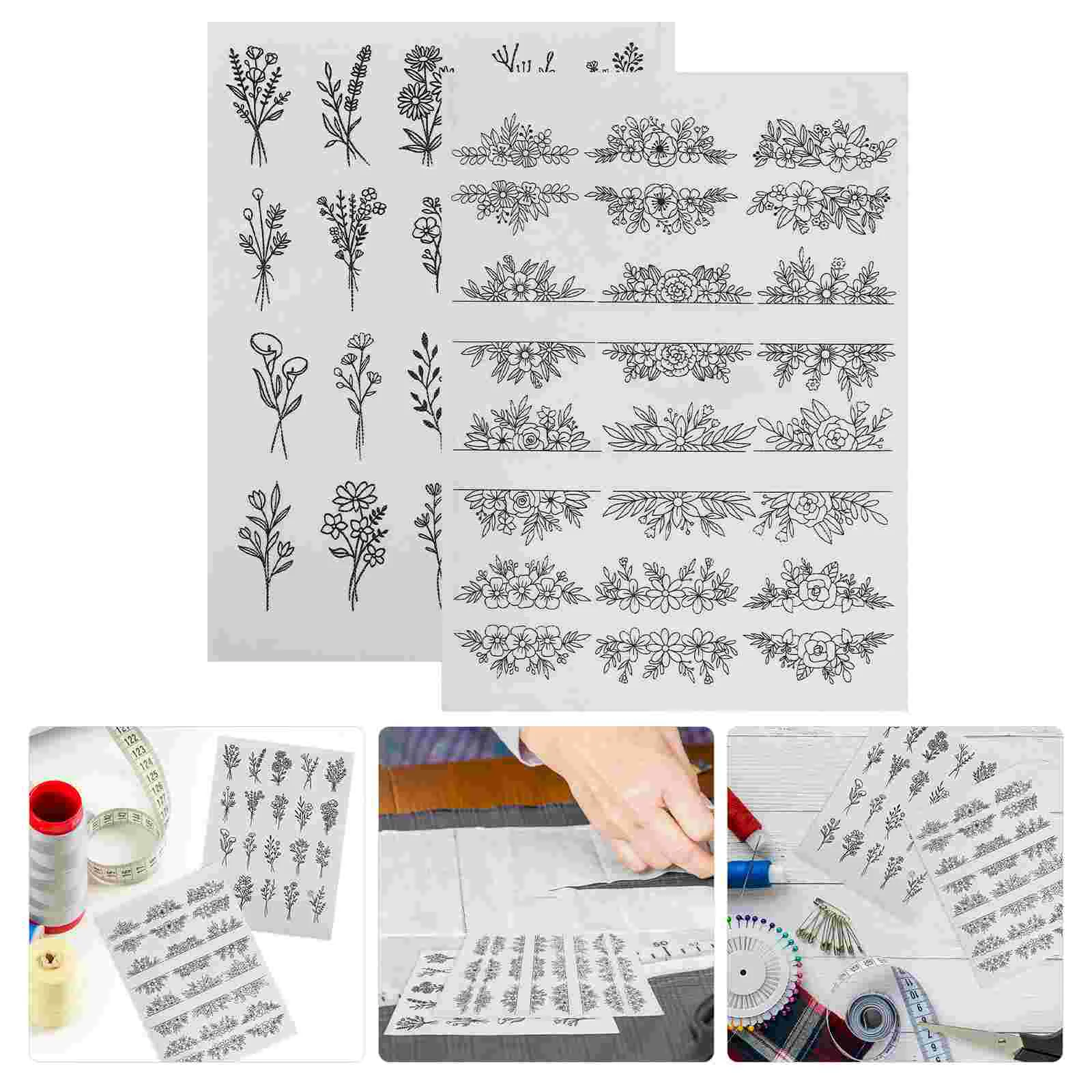 2-листый материал для вышивания водорастворимый шаблон сашико бумага холодный