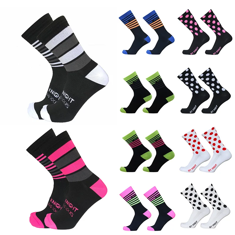 

Skyknight Professional Breathable Unisex Cycling Socks With Colored Stripes For Running