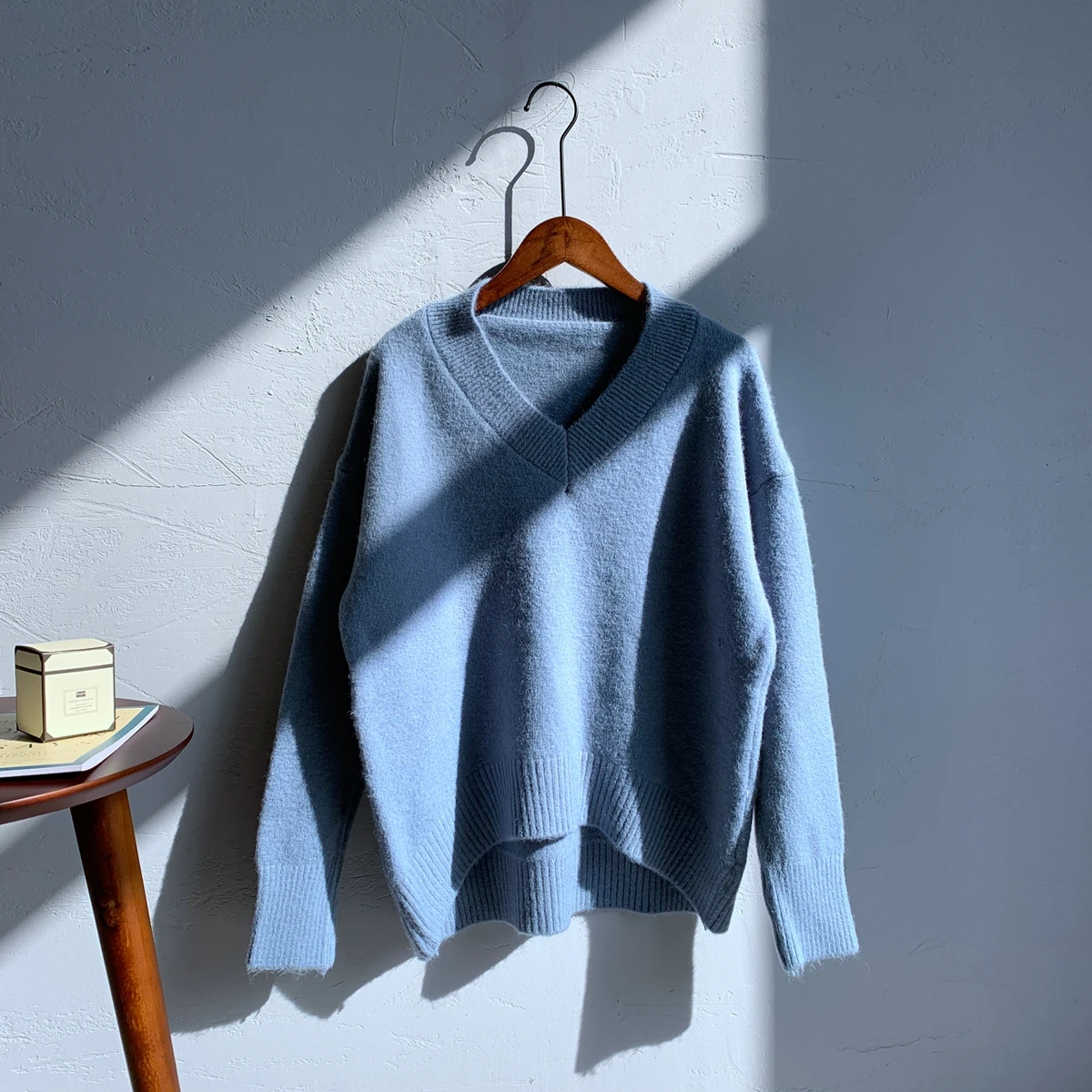 2022 женский толстый мягкий свитер альпака из флиса/волокна с V-образным вырезом