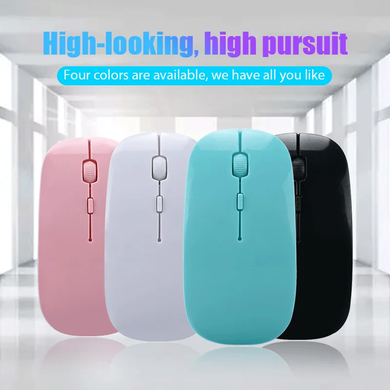 

Wireless Mouse Bluetooth Mouse 2.4G Receiver Home Office Battery Wireless Mouse For Notebook Computer PC Macbook