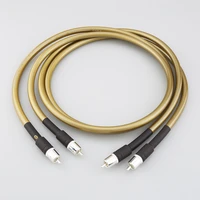 1pair audiocrast a70 hifi rca jack cable high quality ofc pure copper plated silver 2rca to2 rca audio cable line wire