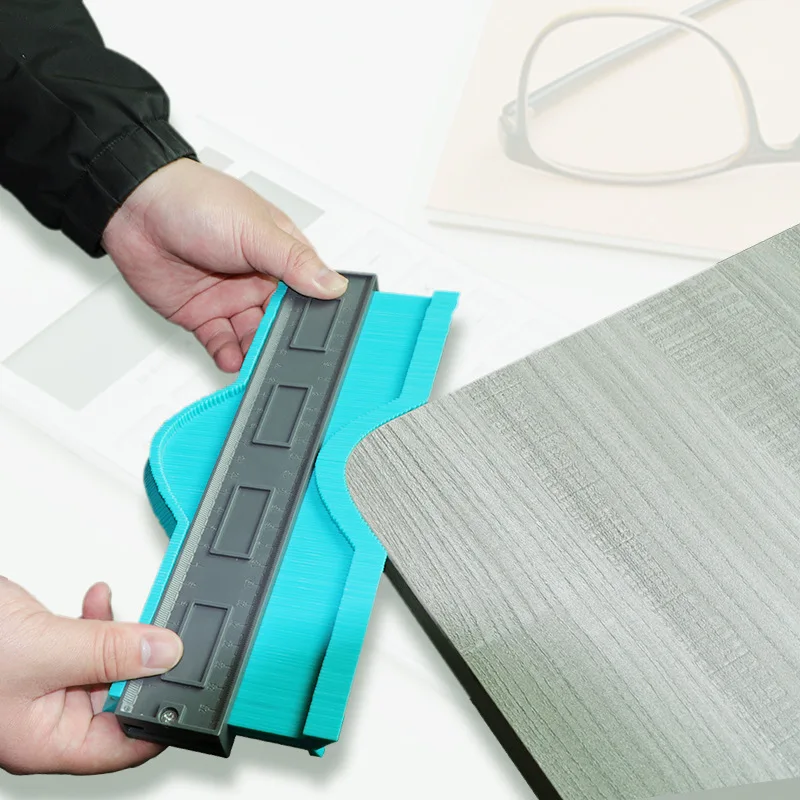

Contour Gauge Duplicator Ceramic Tile Carpet Cutting Template Profile Measuring Angle Ruler Contour Duplicator Woodworking Tools