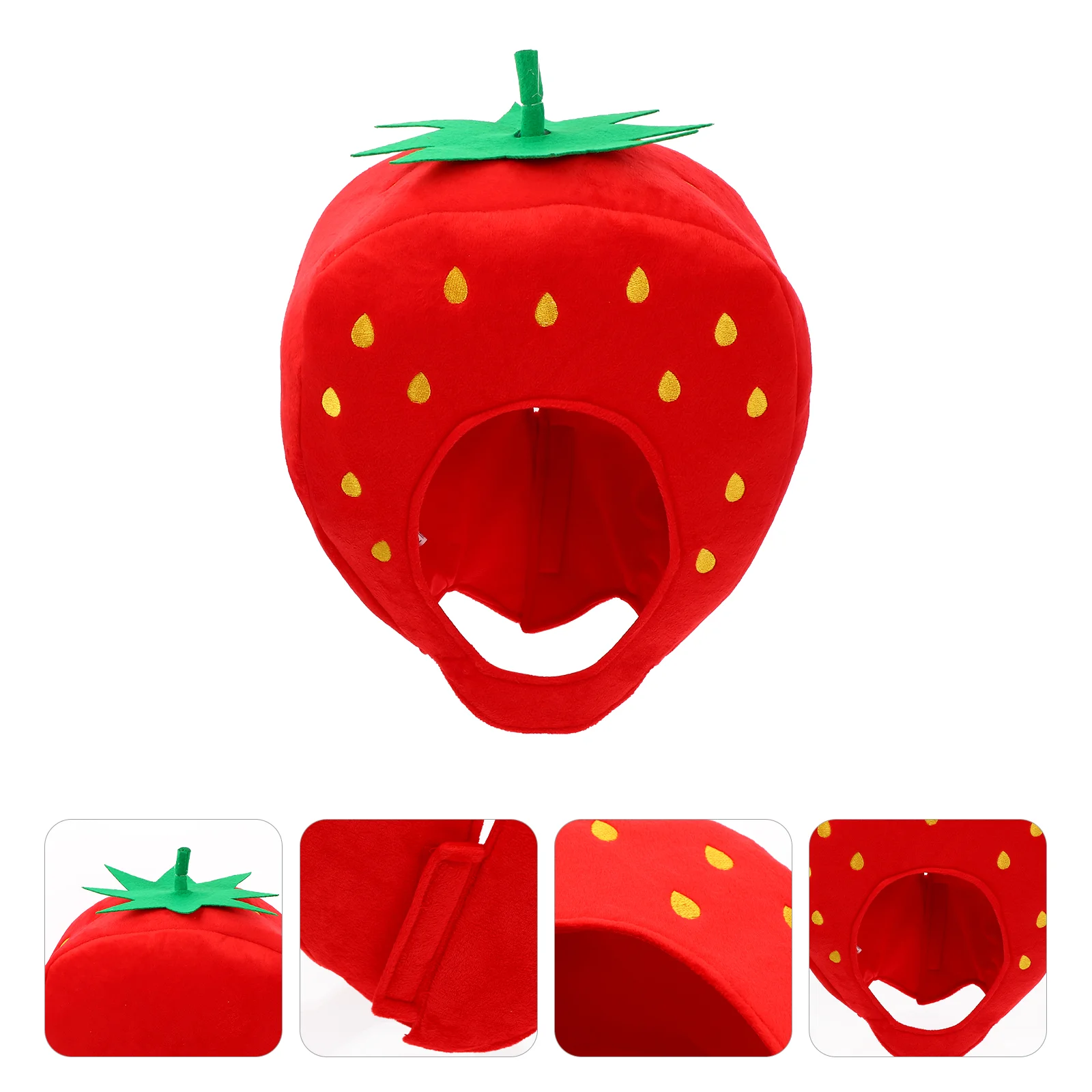 

Hat Strawberry Costume Plush Fruit Headwear Party Cosplay Novelty Funny Photo Headgear Pillow Cute Toy Carnival Stuffed Props