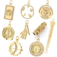 evil blue eye of fatima diy pendant gold color designer charms for jewelry making supplies diy earrrings bracelet necklace resin
