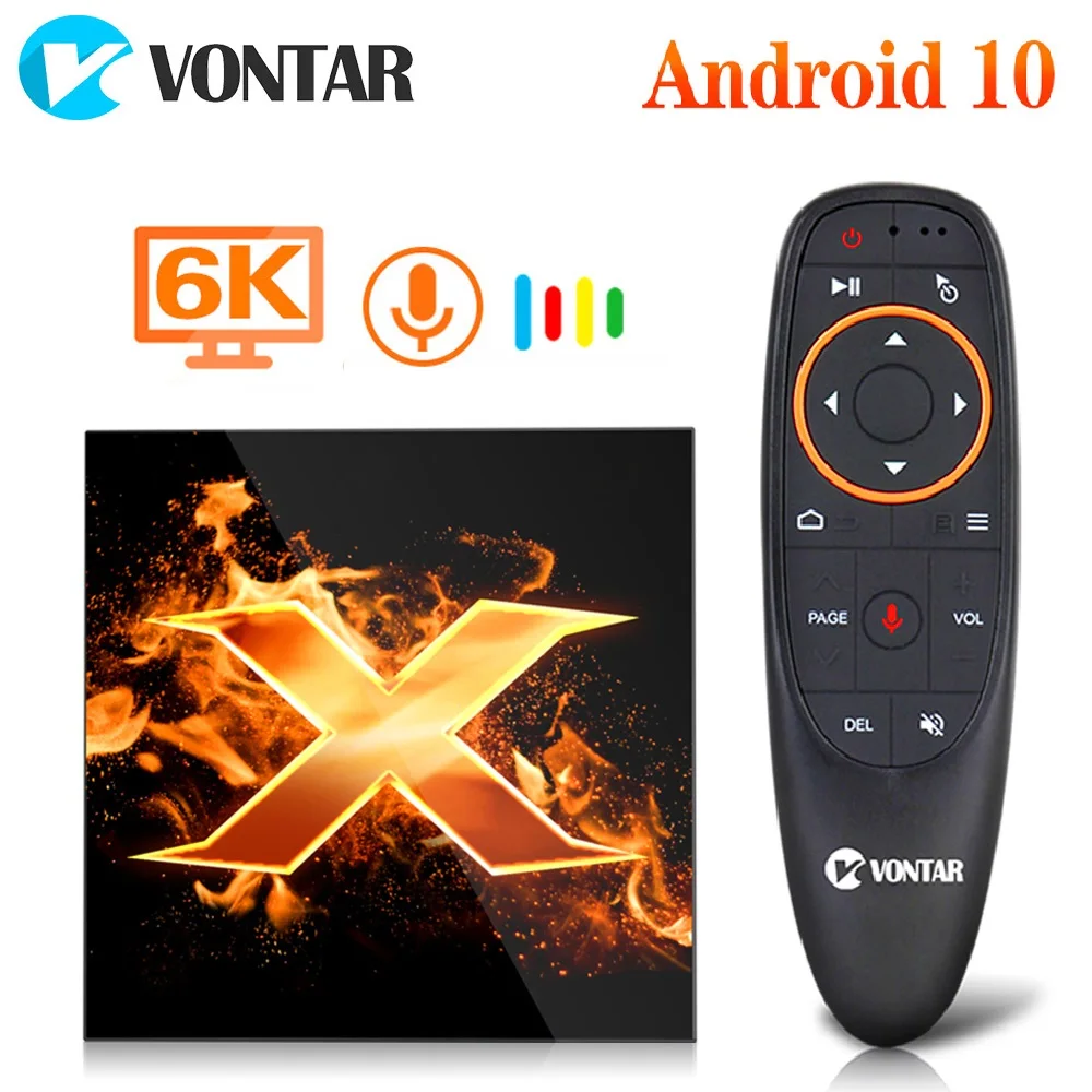 Купи Приставка Смарт-ТВ VONTAR X1, 4 + 64 ГБ, Android 10, 2 + 16 Гб Smart TV BOX Android 10 Support 6K за 1,693 рублей в магазине AliExpress