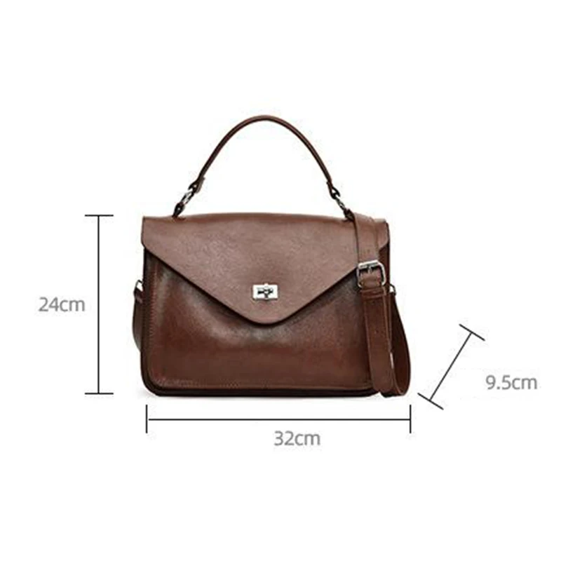 Женская сумка в стиле ретро вместительная многослойная кожаная сумка-тоут через