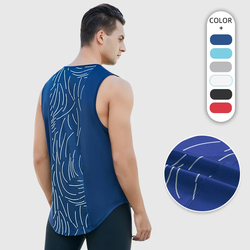 

Summer Mens Sleeveless Sports Tank Top Casual Black Loose Crop Top Male Plus Size Long Vest